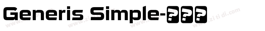 Generis Simple字体转换